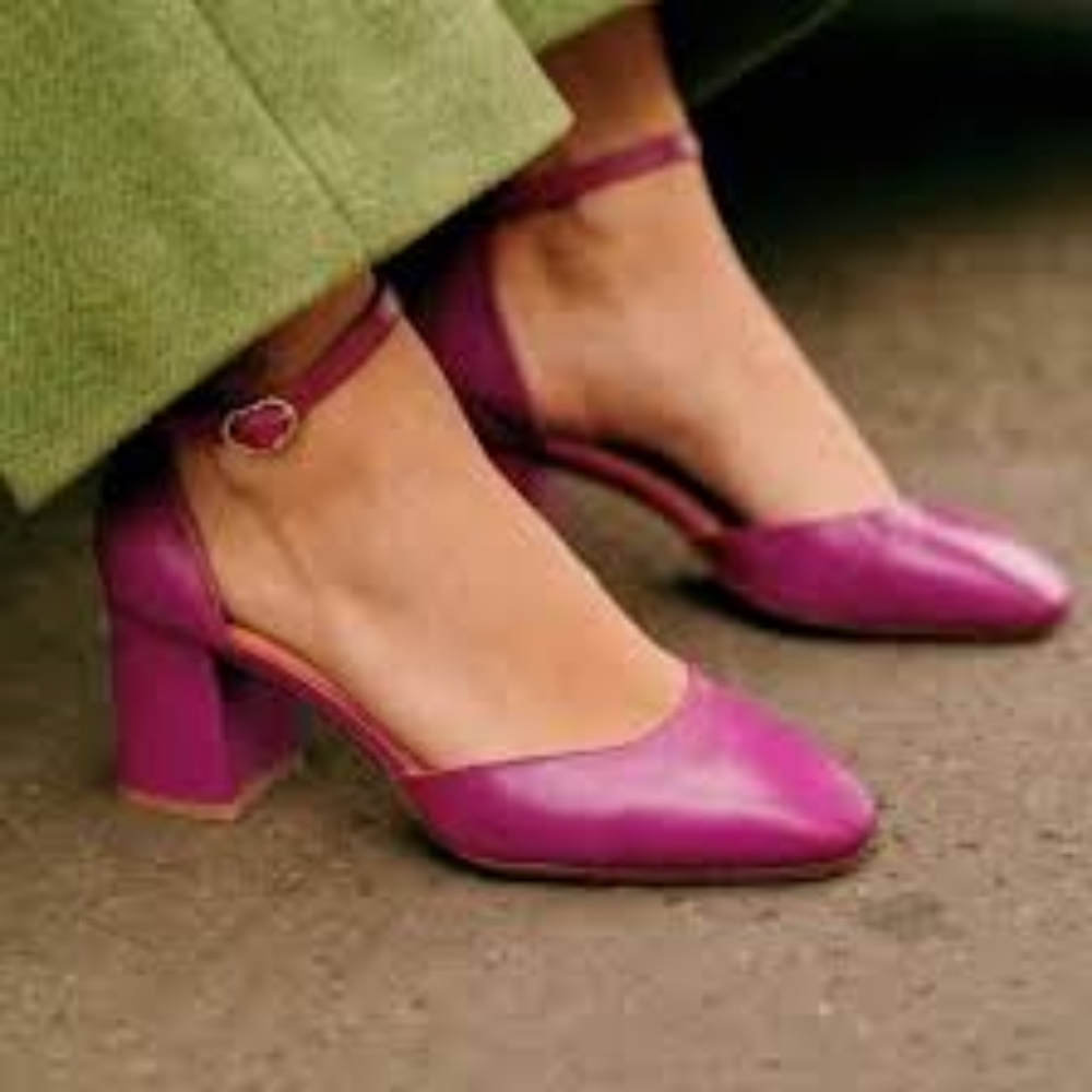Sezane Emmeline Babies Bougainvillier Lisse (Smooth Magenta) Size 40 (US 9)